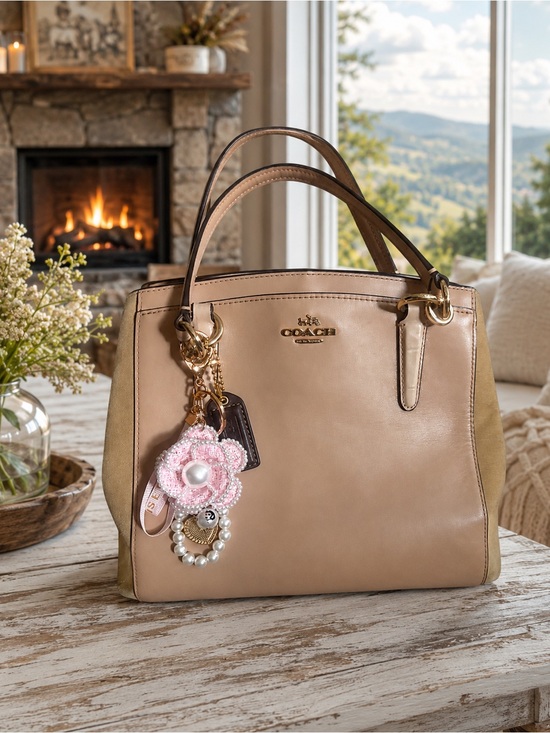 Coach Handbags - Coach Christie 2017Carryall  Tan Leather/Suede Shoulder with Strap (No Charm )